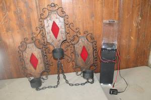 lot 1674 image: Vintage Gothic Wall Sconce & More