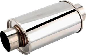 lot 142244 image: 2.5 Ultra Quiet Resonator 304 Stainless Steel Muffler  Universal Fit Exhaust Resonator  Drone Eliminator  Straight-Through Design  2.53 InletOutlet  Performance Sound