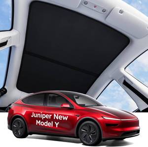 lot 142247 image: Wigoo Tesla New Model Y Juniper Accessories Sunshade Roof Never Sag, Nano Ice-Crystal Coatings Heat Insulation Glass Roof Sun Shade, Accessories for Tesla New Model Y 2025 2026 Launch, Black