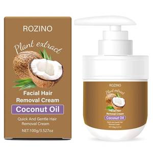lot 142264 image: Facial Hair removal for Women,Gentle Coconut Oil Hair Removal Cream  Painless and Non-Sticky for Upper Lip Chin & Peach Fuzz Hair Remover, Womens Depilatory Cream for Sensitive Skin Safe