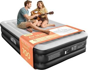 lot 242139 image: Airefina Full Size Air Mattress, 18 Comfort Blow Up Mattress Air Mattress Full with Built-in Pump Suitable for Camping, Home use, and Guest Accommodation