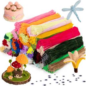 lot 242145 image: Caydo 2600 Pieces Pipe Cleaners Bulk, 40 Assorted Colors  Craft Chenille Stems for DIY Creative Art and Craft Projects