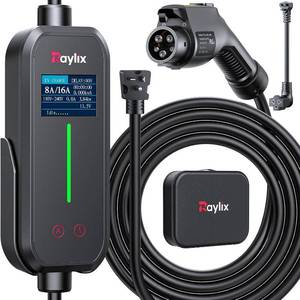 lot 242150 image: Retails for $109 2026 Upgraded Level 1&2 Portable EV Charger, 8-16Amp Adjustable Current & Timer, 110V-240V, NEMA 5-15 & 6-20 Plug, 21Ft EV Charging Cable, J1772 Electric Car Charger for All PHEVEV Charging Cord