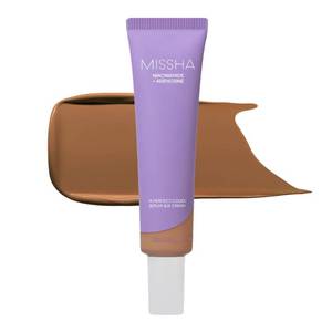lot 242172 image: MISSHA M Perfect Cover Serum BB Cream No.41 Medium Tan 1.18 oz  Tan-deep warm undertone skin skin tint, tinted moisturizer, skin care foundation makeup, korean Makeup, buildable coverage