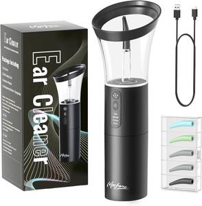 lot 342162 image: Ear Wax Removal, Effective & Safe Electric Ear Clean Kit for Earwax Buildup  Ear Cleaner Irrigation Flushing System, 4 Pressure Modes Water Temperature Sensor, IPX6, Ear Cleaning Tool USB Rechargeable