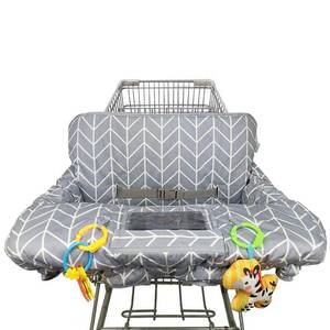 lot 342180 image: Shopping Cart Cover for Baby ICOPUCA Cotton High Chair Cover, Reversible, Machine Washable for Infant, Toddler, Boy or Girl (Grey Arrow Print)