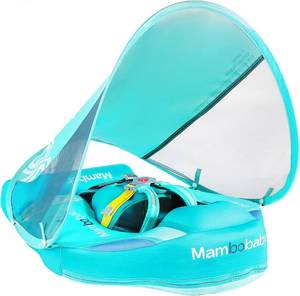 lot 342181 image: Mambobaby Float with Tail and Canopy Non-Inflatable Baby Swim Float Mambo Float Smart Swim Trainer Infant Swim Pool Float Swim Ring for 3-24months Girls Boys