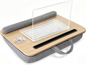 lot 342190 image: Lap Desk for Bed, Fits 14 17 Inch Laptops  Soft padded suhion,built-in pen slot,compact for bed,couch & travel use