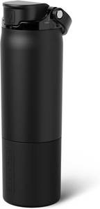 lot 342197 image: Br Mate Rise 25oz Water Bottle With 100% Leakproof Covered Silicone Straw  Insulated Stainless Steel Water Bottle  Cup-Holder Friendly  Fast Flow  Soft Sip Silicone Spout  BPA-Free (Matte Black)