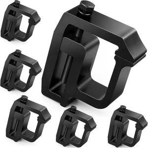 lot 442095 image: moveland 6PCS Truck Cap Clamps for Dodge Dakota Ram 1500 2500 3500,Black  Heavy-Duty Steel, Powder-Coated Rustproof, Rubber Pad Protects Paint, No-Drill, Fits F150 F250RamTitanTundra