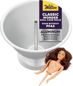 lot 442100 image: Wilton Classic Wonder Mold Cake Pan, Aluminum Shaped Bakeware for Doll Cakes, Durable, Even Heating, Rust-Resistant, Includes Heating Rod, Packaging May Vary