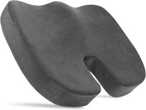 lot 442108 image: Car Seat Cushion, Ergonomic Memory Foam Chair Cushion for Long Sitting Tailbone Pain & Sciatica Relief, Comfortable Seat Pads for Car Wheelchair Gaming & Office Chairs (Gray)