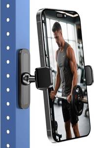 lot 442128 image: APPS2Car Magnetic Phone Holder for Gym, Alloy Base & Joint for Strong Hold  360  Adjustable, Compatible with 4.7-6.5 Inch iPhone & Android Phones, Gym Accessories Gift for Men Women