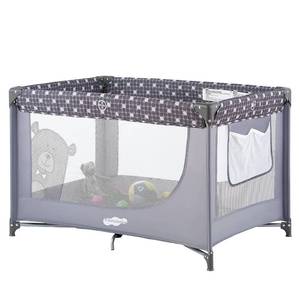 lot 261213 image: Pamo Babe Portable Crib Baby Playpen with Mattress and Carry Bag Grey