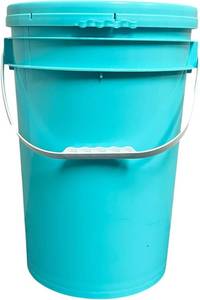 lot 9187283 image: Outdoor 6 Gallon Bucket with Lid (Gray, 1Pack) - Durable All Purpose Pail