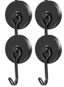 lot 142257 image: Black Neodymium Magnetic Hooks Heavy Duty