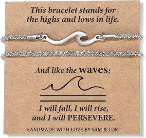 lot 152207 image: SAM & LORI 2-Layer Bracelet with Inspiring Meaning-Gift Box-Meaningful Card-Gifts for TeensWomen