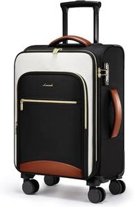 lot 251654 image: LOVEVOOK Carry On Luggage 22x14x9 Airline Approved, 20 Inch Softside Suitcases with Wheels, Lightweight Spinner Carry on Suitcase with TSA Lock, Water-Resistant Large Capacity Luggage for Travel