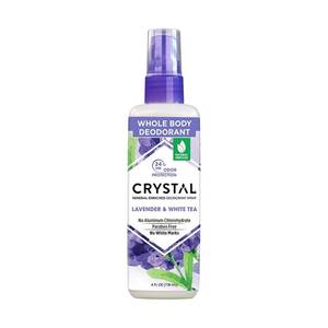lot 251669 image: Crystal Essence Mineral Deodorant Body Spray Lavendar & White Tea, All Over Body Deodorant, 4 oz