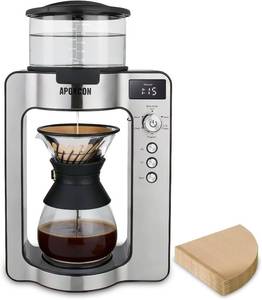 lot 351792 image: Retails for $268 APOXCON Drip Coffee Maker, Automatic Pour Over Coffee Machine with Natural Filters for Home Brewer, Programmable Coffee Dripper with Built in Scale & Adjustable Strength, Single Serve or Full Carafe