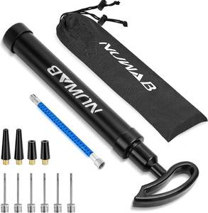 lot 351816 image: NUWAB 10.6 Inch Ball Pump, Lightweight Portable Manual Pump for Football, Basketball, Volleyball, Balloon and Swimming Ring, Quick Inflation Come with Extension Hose, Ball Needles, Nozzles