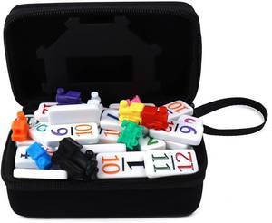 lot 351819 image: KAILE Mexican Train Dominoes Set with Numbers, Colorful Double 12 Numeral Mexican Train Dominoes Set with Durable Travel Case - Vibrant Fun for Family Game Night, Parties, and Gatherings