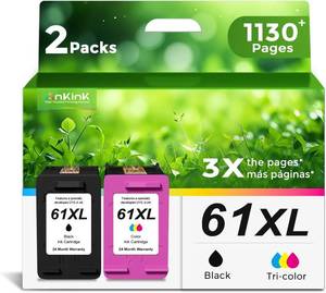 lot 351823 image: Ankink 61XL Ink Cartridge Replacement for HP 61 XL(Black Color Combo Pack) for HP61 HP61XL for 4500 5530 4630 2540 4502 2542 4635 5535 4501 3050 2541 3510 2514 3512 1000 1010 1510 Printers