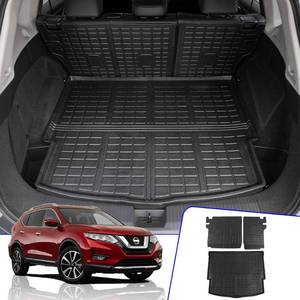 lot 351829 image: Rongtaod Trunk Mat & Backrest Mats for 2021-2025 2026 Nissan Rogue  Not for Sport, Rear Cargo Mat Cargo Liner TPE All Weather Back Seat Cover Protector 2024 Rogue Accessories