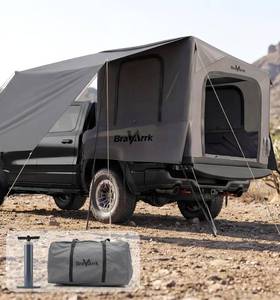 lot 351842 image: Retails for $300 Inflatable Truck Bed Tent with Detachable Zippered Awning  Pickup Truck Tent for 5.5ft-8ft Bed, 2 Mins Fast Setup Blow Up Tent for truck, PU3000 Waterproof Truck Tent for Camping