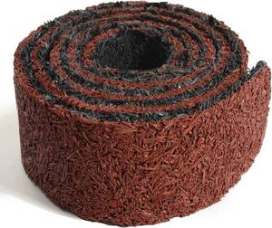 lot 452167 image: 1 Rools Double Sided Rubber Mulch Roll - 2 x 8 - MahoganyBlack Modern Garden Edging