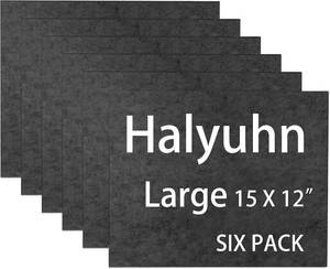 lot 452174 image: Halyuhn Felt Furniture Pads 6 Pack (Non-Adhesive), 15 x 12Black Felt Pads for Furniture, 8 MM Thick Felt Sheets for Crafts, Cuttable Felt Furniture Pads for Hardwood Floors, Black Felt Square
