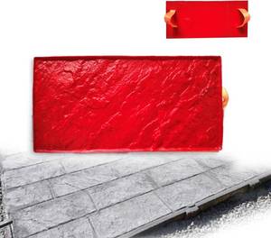 lot 452178 image: Concrete Stamps Concrete Molds Rectangular Stone Tile Texture Concrete Texture Mat Same Slate floor Concrete Seamless Stamp Mat Polyurethane Stamps Outdoor Landscaping Stone Forms