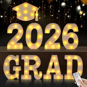 lot 452182 image: 2026 Graduation Decorations, Grad Light Up Letters for 2026  Graduation Party Decorations, Kindergarten Preschool High School College Wall Table Decor Party Supplies