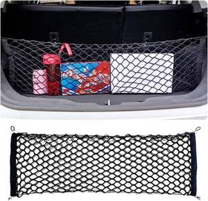 lot 452210 image: Car Rear Cargo Net with Good Elasticity&Tensile Strength Trunk Net Organizer for SUV Truck,Ideal Car Net Keeps Overlanding Accessories (L 43.3x15.74)