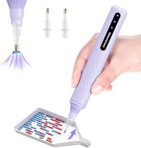 lot 452213 image: Electric Diamond Painting Pen, Diamond Art Vacuum Pen Cordless, Metal Tips  Rechargeable  Lightweight & Quiet  Diamond Art Accessories for Adults  Tools Gifts for Gem Dimond Art fans- Purple