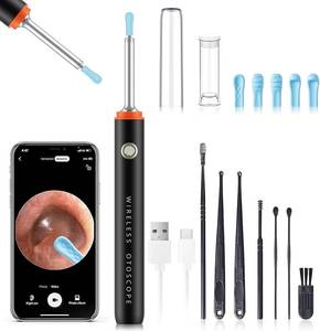 lot 452217 image: Yorsfun Ear Wax Removal, 3 in 1 Earwax Removal Kit, 1080P HD Ear Cleaner with Camera, FSA HSA Eligible, Otoscope with 7 Ear Spoon, Ear Cleaning 6 LED Lights 6 Ear Tips, Ear Camera for iOS & Android
