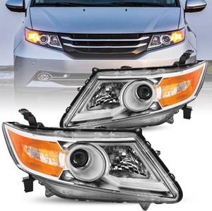 lot 342146 image: Retails for $138 JSBOYAT Headlights Assembly Replacement for 2011-2017 Honda Odyssey Halogen Model Only Headlamp Chrome Housing Driver & Passenger