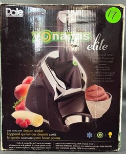 lot 17 image: NEW IN BOX Yonanas Healthy Dessert Maker with Recipe Book