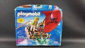 lot 21 image: Factory Sealed Box Playmobile Pirate Raft (not mint)