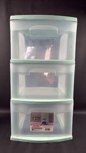 lot 84 image: Sterilite 3 Drawer Cart Medium 14.5 D x 12.5 W x 25.5 H 2830LABBA
