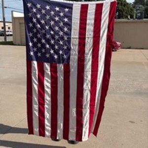 lot 124 image: 4 by 6 foot Cotton American Flag Metal Grommets