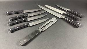 lot 126 image: Cuisinart Kitchen Knives and Steak Knives Pampered Chef Cheese Slicer