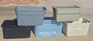 lot 163 image: Large Totes - One Has Lid