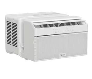 lot 16 image: 8,000 BTU U Smart Inverter Window AC Cools up to 350 sq ft. Dual filtration, Remote, Timer, Wi-Fi, EnergyStar in White - Retail $2,999