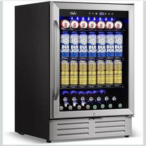 lot 23 image: 24 Inch Beverage Refrigerator, 210 Cans Under Counter Beverage Cooler - Retail $669