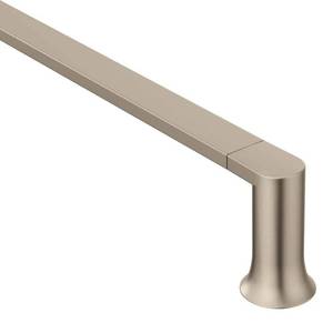lot 52234 image: Moen BH3824BN Genta 24 in. Towel Bar in Brushed Nickel - Retail $33