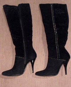 lot 52237 image: Black Studded Mid-Calf Boots (Size 6.5) - Retail $59
