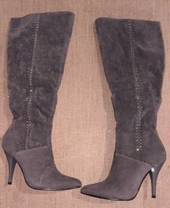 lot 52238 image: Womens Studded Calf-High Boots Pair Size 6.5 - Retail $59