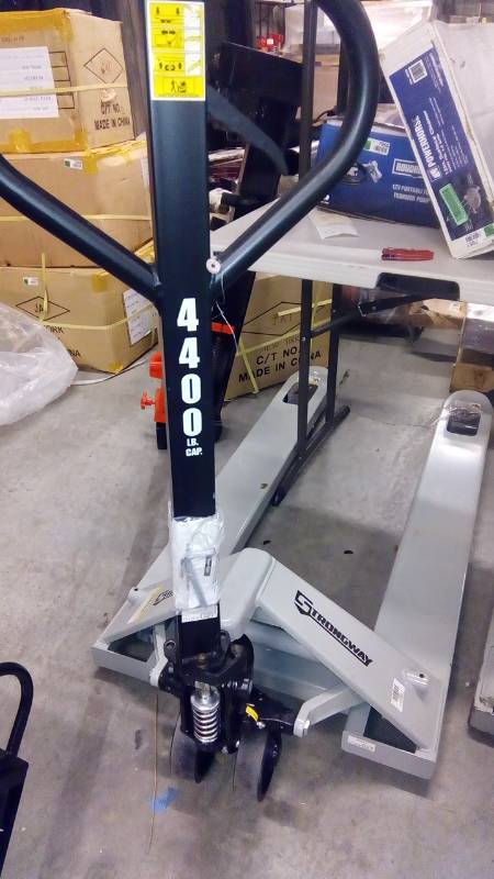 lot 7938 image: Strongway Pallet Jack  4400-Lb. Capacity, 62in.L x 27in.W