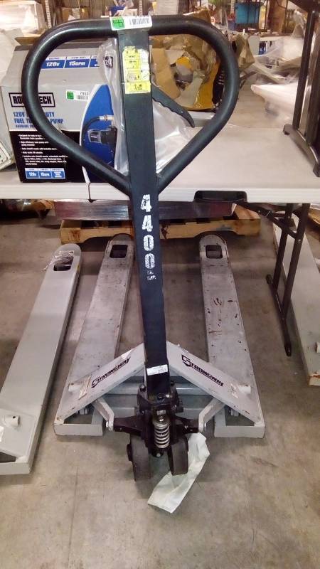 lot 7939 image: Strongway Pallet Jack  4400-Lb. Capacity, 62in.L x 27in.W